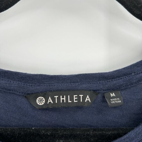 ATHLETA Women's Navy Blue Burnout Athleisure Sleeveless Tank Top Size Medium - Picture 3 of 3